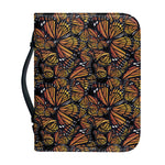 Vintage Monarch Butterfly Pattern Print Leather Bible Cover