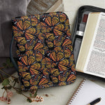 Vintage Monarch Butterfly Pattern Print Leather Bible Cover
