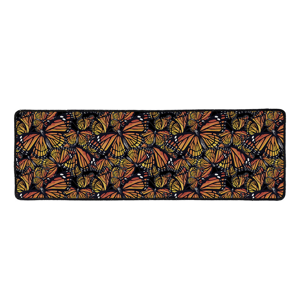 Vintage Monarch Butterfly Pattern Print Long Kitchen Mat