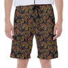 Vintage Monarch Butterfly Pattern Print Men's Beach Shorts