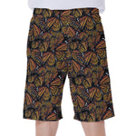 Vintage Monarch Butterfly Pattern Print Men's Beach Shorts