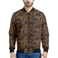 Vintage Monarch Butterfly Pattern Print Men's Bomber Jacket