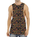 Vintage Monarch Butterfly Pattern Print Men's Muscle Tank Top