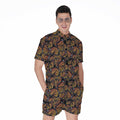 Vintage Monarch Butterfly Pattern Print Men's Romper