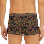 Vintage Monarch Butterfly Pattern Print Men's Short Boxer Briefs
