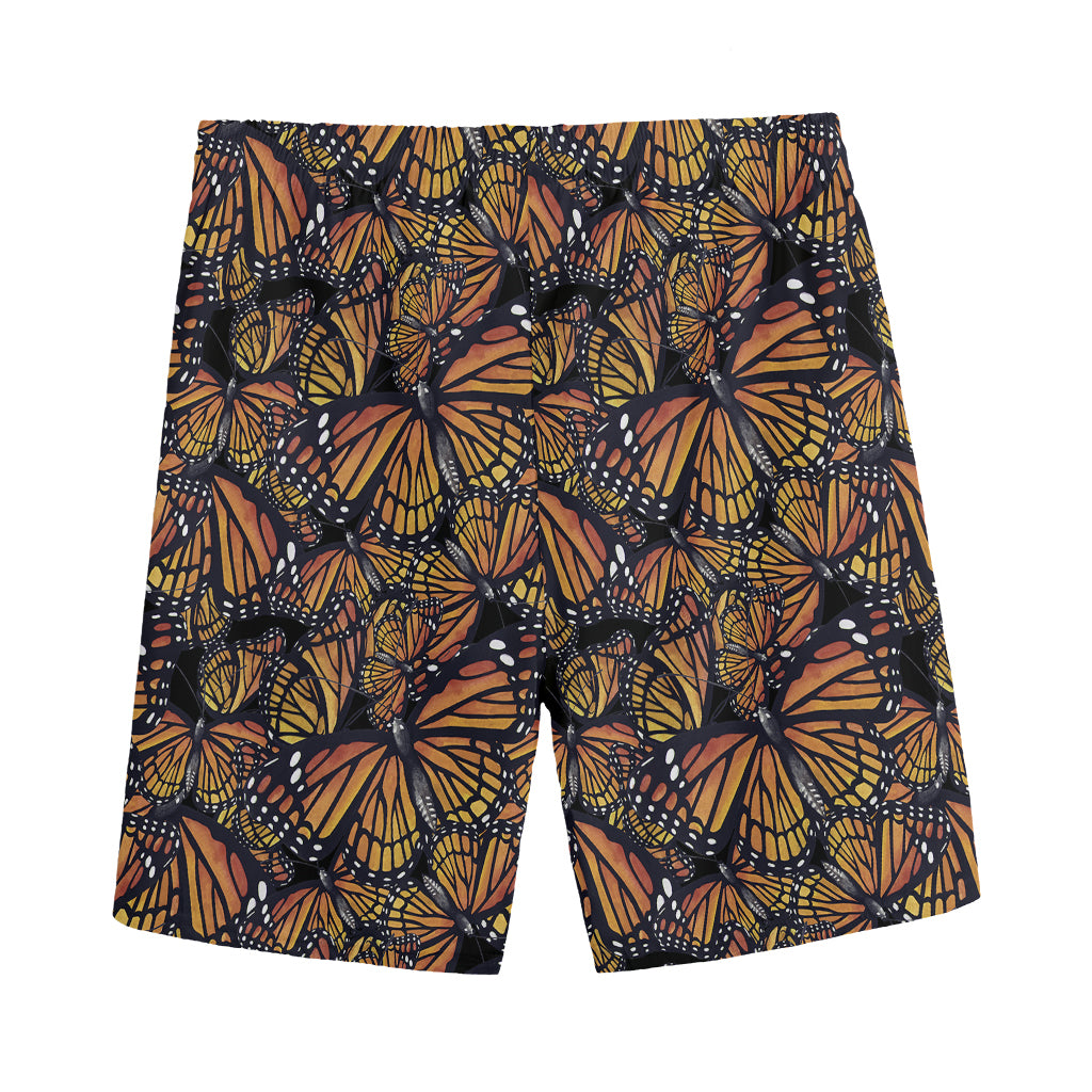 Vintage Monarch Butterfly Pattern Print Men's Sports Shorts