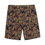 Vintage Monarch Butterfly Pattern Print Men's Sports Shorts