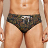 Vintage Monarch Butterfly Pattern Print Men's Swim Briefs