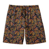 Vintage Monarch Butterfly Pattern Print Men's Swim Trunks