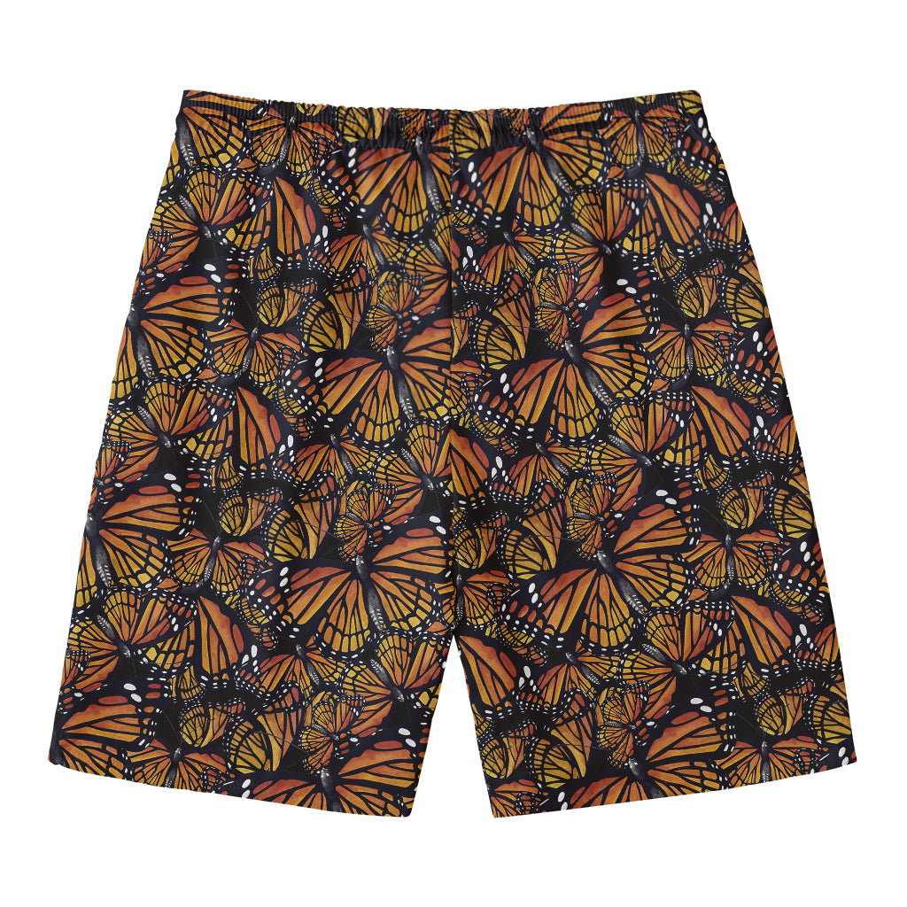 Vintage Monarch Butterfly Pattern Print Men's Swim Trunks