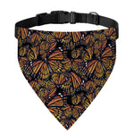 Vintage Monarch Butterfly Pattern Print Over The Collar Dog Bandana