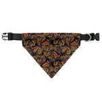 Vintage Monarch Butterfly Pattern Print Over The Collar Dog Bandana