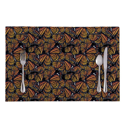 Vintage Monarch Butterfly Pattern Print Placemat