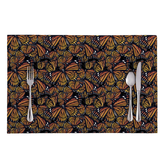 Vintage Monarch Butterfly Pattern Print Placemat