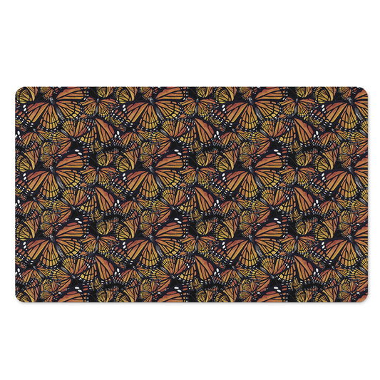 Vintage Monarch Butterfly Pattern Print Polyester Doormat