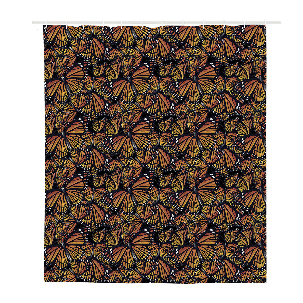 Vintage Monarch Butterfly Pattern Print Polyester Shower Curtain