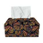 Vintage Monarch Butterfly Pattern Print Rectangle Tissue Box Cover