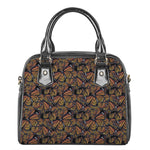 Vintage Monarch Butterfly Pattern Print Shoulder Handbag