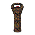Vintage Monarch Butterfly Pattern Print Single Neoprene Wine Tote