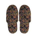 Vintage Monarch Butterfly Pattern Print Slippers