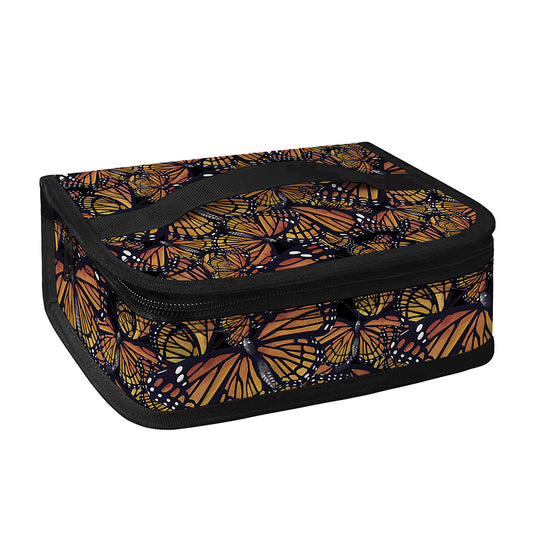 Vintage Monarch Butterfly Pattern Print Small Lunch Bag