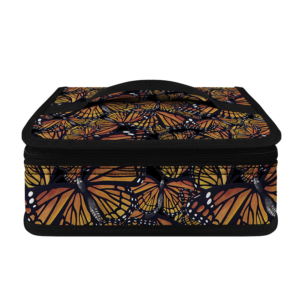 Vintage Monarch Butterfly Pattern Print Small Lunch Bag
