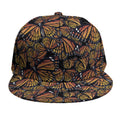 Vintage Monarch Butterfly Pattern Print Snapback Cap