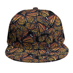Vintage Monarch Butterfly Pattern Print Snapback Cap