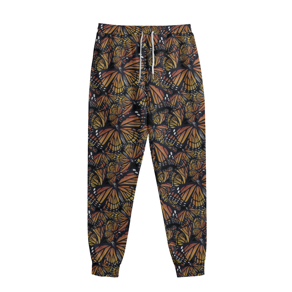 Vintage Monarch Butterfly Pattern Print Sweatpants