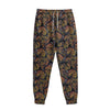 Vintage Monarch Butterfly Pattern Print Sweatpants