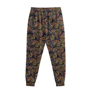 Vintage Monarch Butterfly Pattern Print Sweatpants