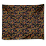 Vintage Monarch Butterfly Pattern Print Tapestry