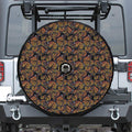 Vintage Monarch Butterfly Pattern Print Tire Cover With Camera Hole
