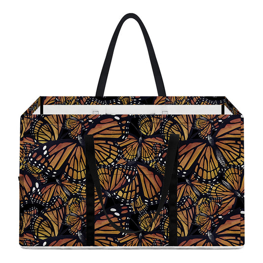 Vintage Monarch Butterfly Pattern Print Utility Tote Bag