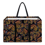 Vintage Monarch Butterfly Pattern Print Utility Tote Bag