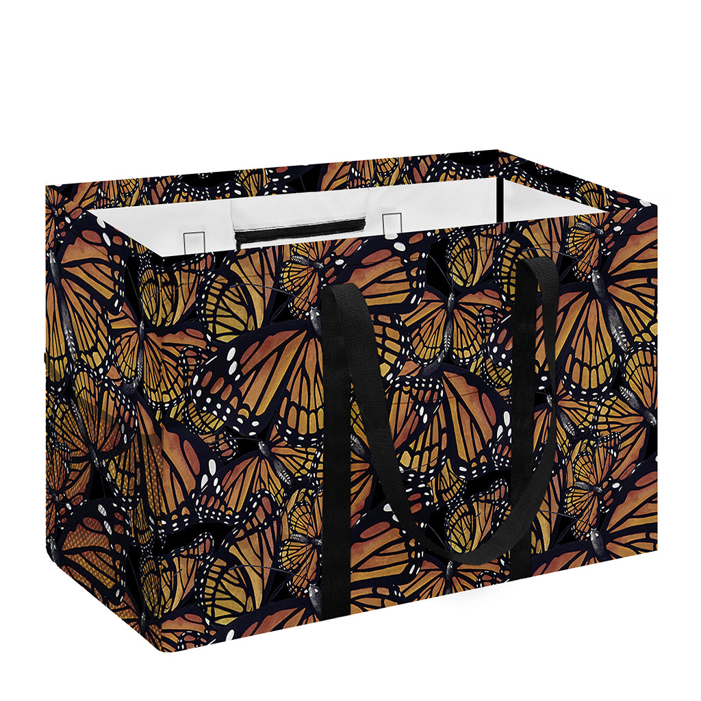 Vintage Monarch Butterfly Pattern Print Utility Tote Bag