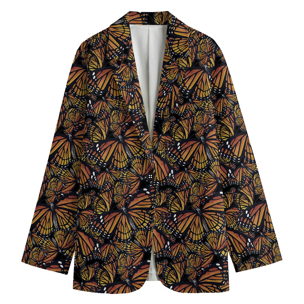 Vintage Monarch Butterfly Pattern Print Women's Blazer