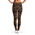 Vintage Monarch Butterfly Pattern Print Women's Leggings
