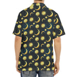 Vintage Moon And Sun Pattern Print Aloha Shirt