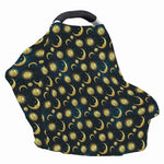 Vintage Moon And Sun Pattern Print Baby Seat Cover
