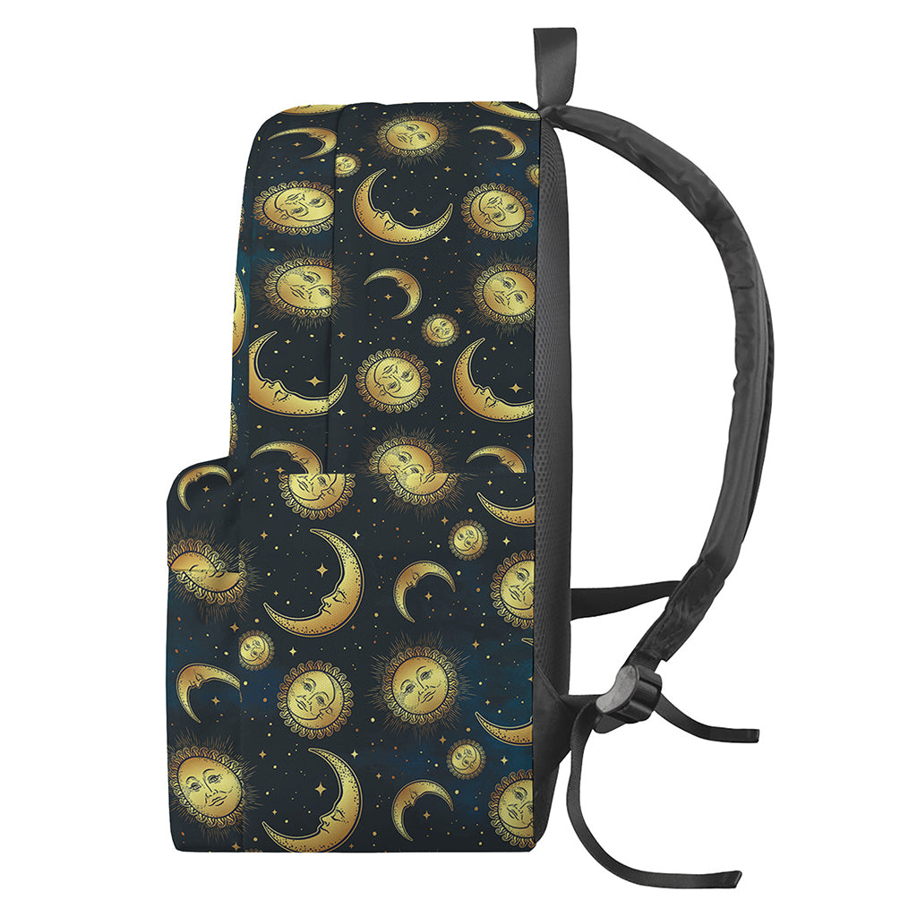 Vintage Moon And Sun Pattern Print Backpack