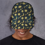 Vintage Moon And Sun Pattern Print Baseball Cap