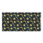 Vintage Moon And Sun Pattern Print Beach Towel