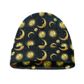 Vintage Moon And Sun Pattern Print Beanie