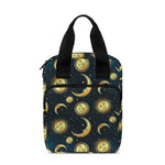Vintage Moon And Sun Pattern Print Bible Tote Bag