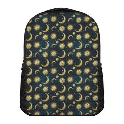 Vintage Moon And Sun Pattern Print Casual Backpack