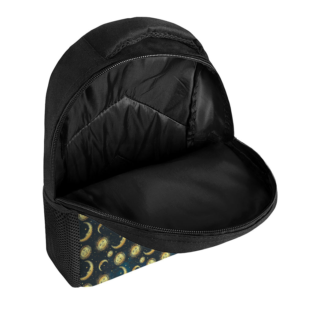 Vintage Moon And Sun Pattern Print Casual Backpack
