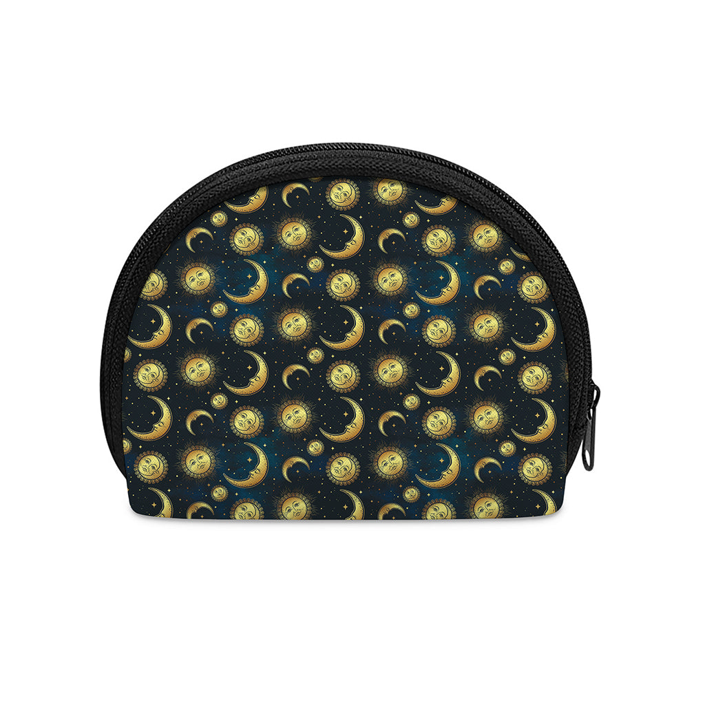 Vintage Moon And Sun Pattern Print Coin Purse