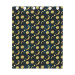 Vintage Moon And Sun Pattern Print Curtain