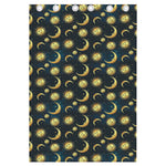 Vintage Moon And Sun Pattern Print Curtain